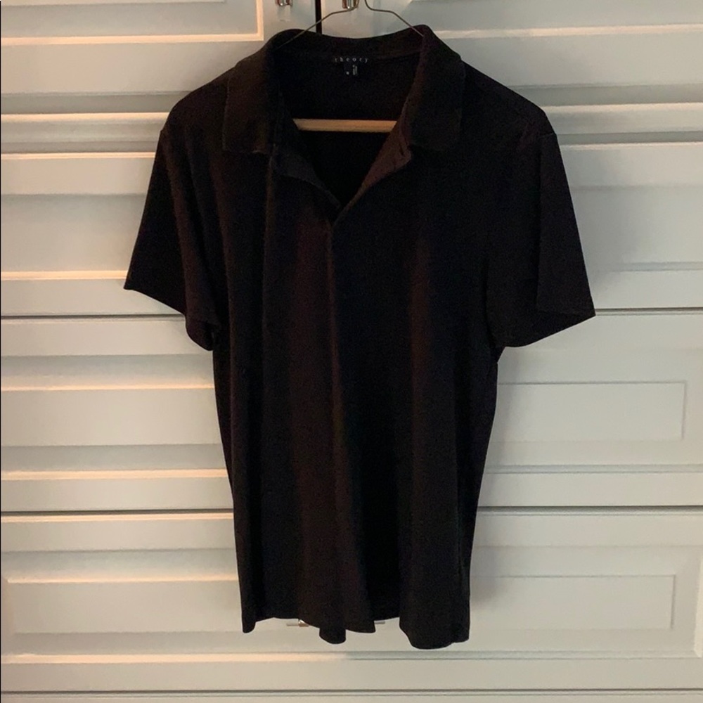 Men’s Theory polo in black
